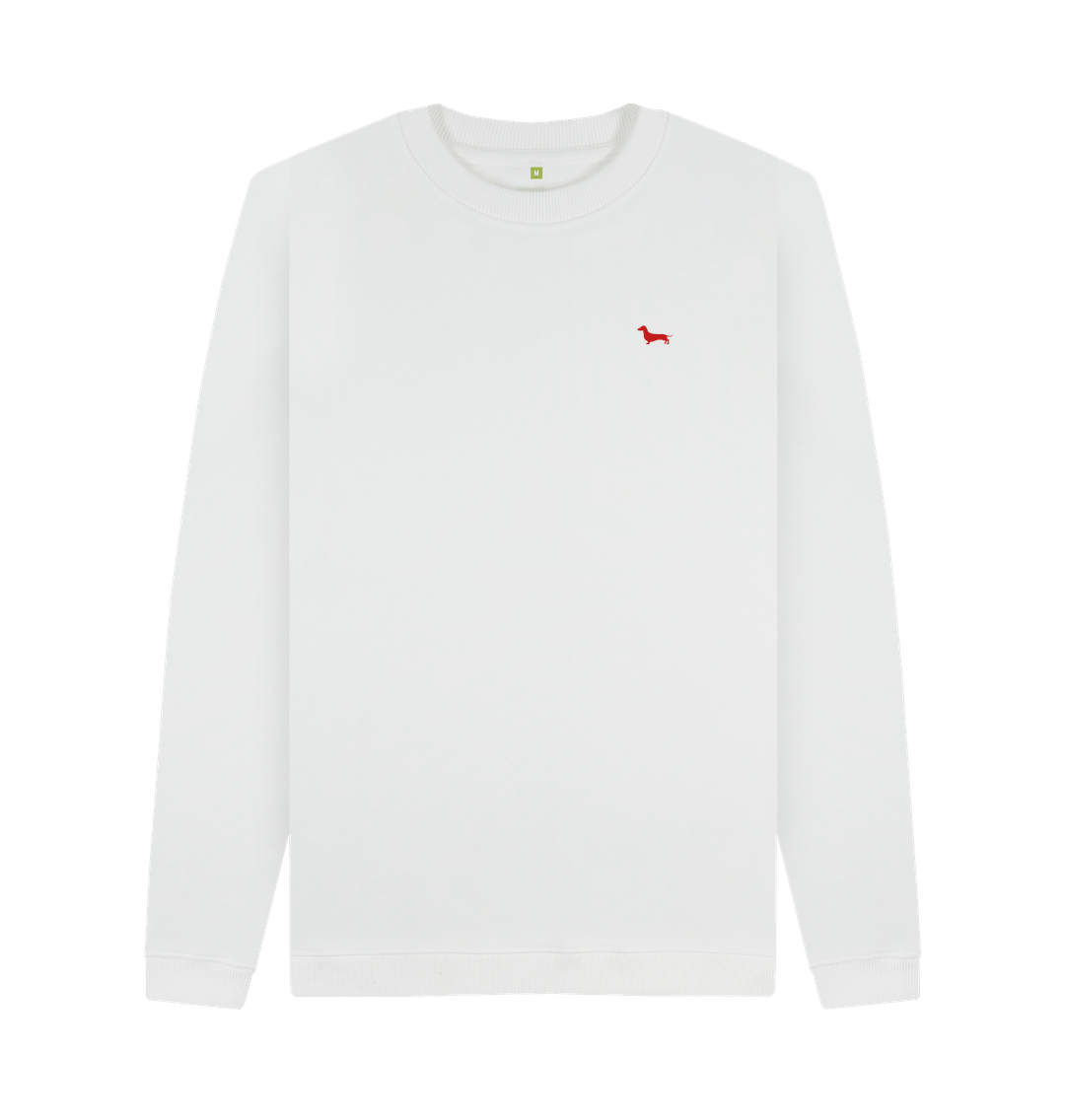 White Quaint Unisex Sweatshirt - Embroidered