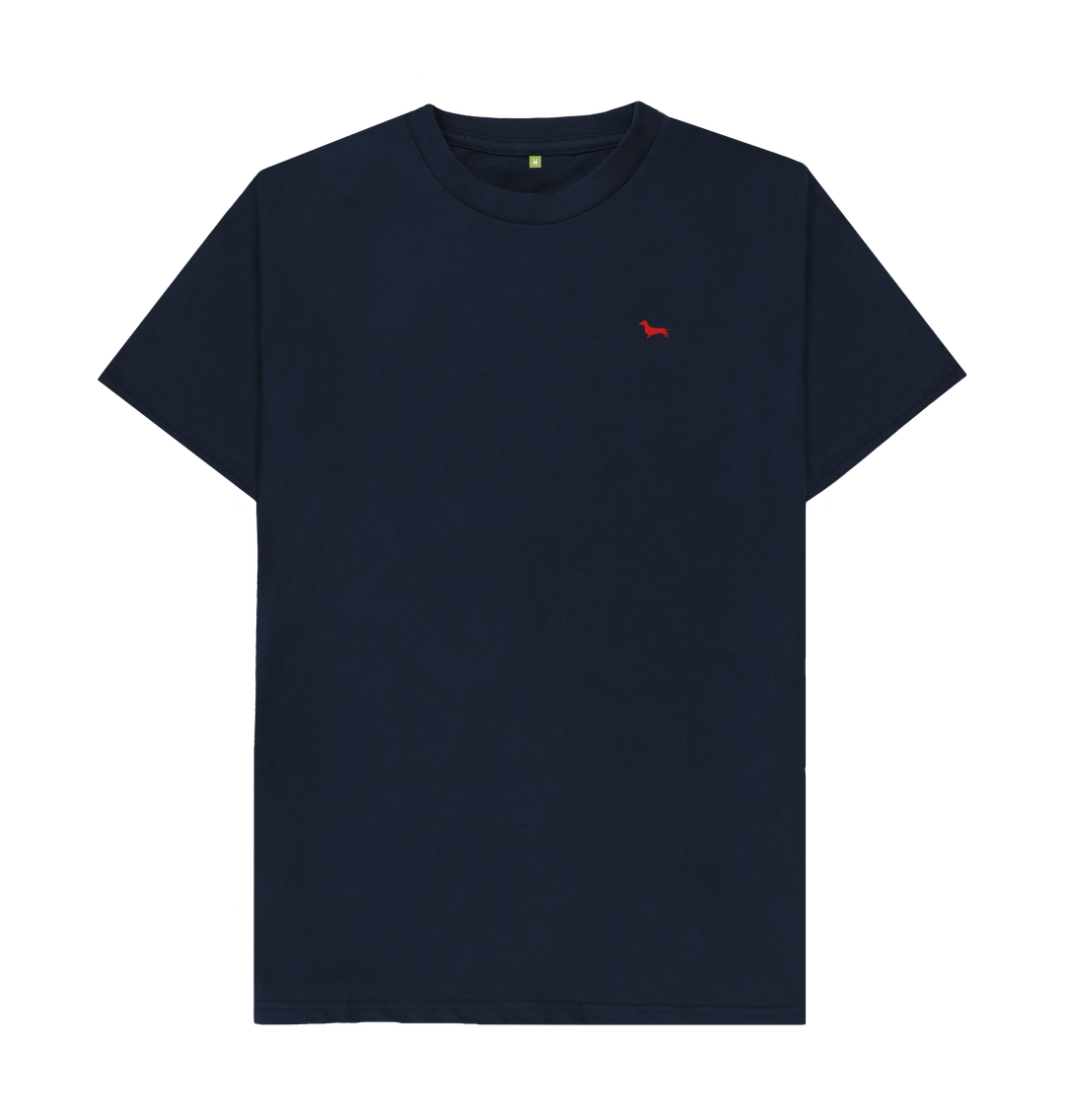 Navy Blue Quaint Basic Tee - Embroidered