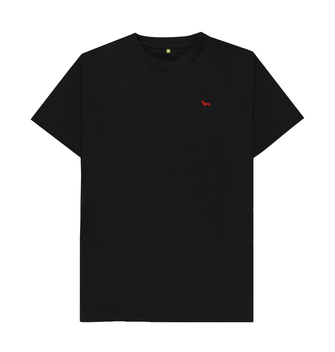 Black Quaint Basic Tee - Embroidered
