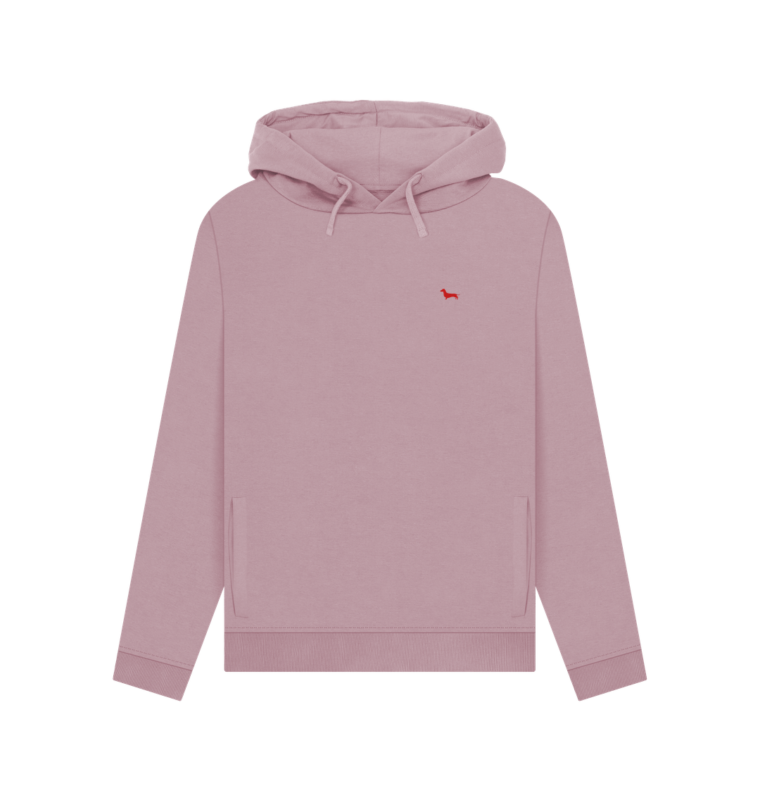 Mauve Quaint Ladies Hoodie - Embroidered