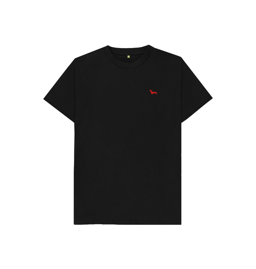 Black Quaint Kids Tee - Embroidered