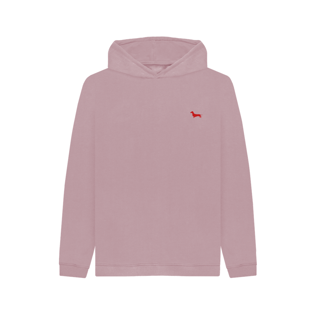 Mauve Quaint Kids Hoodie - Embroidered