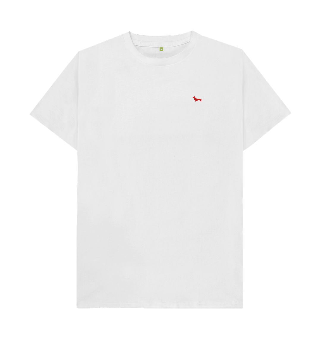 White Quaint Basic Tee - Embroidered