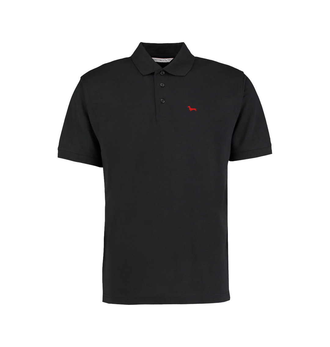 Black Quaint Poloshirt - Embroidered