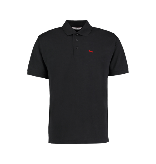 Black Quaint Poloshirt - Embroidered