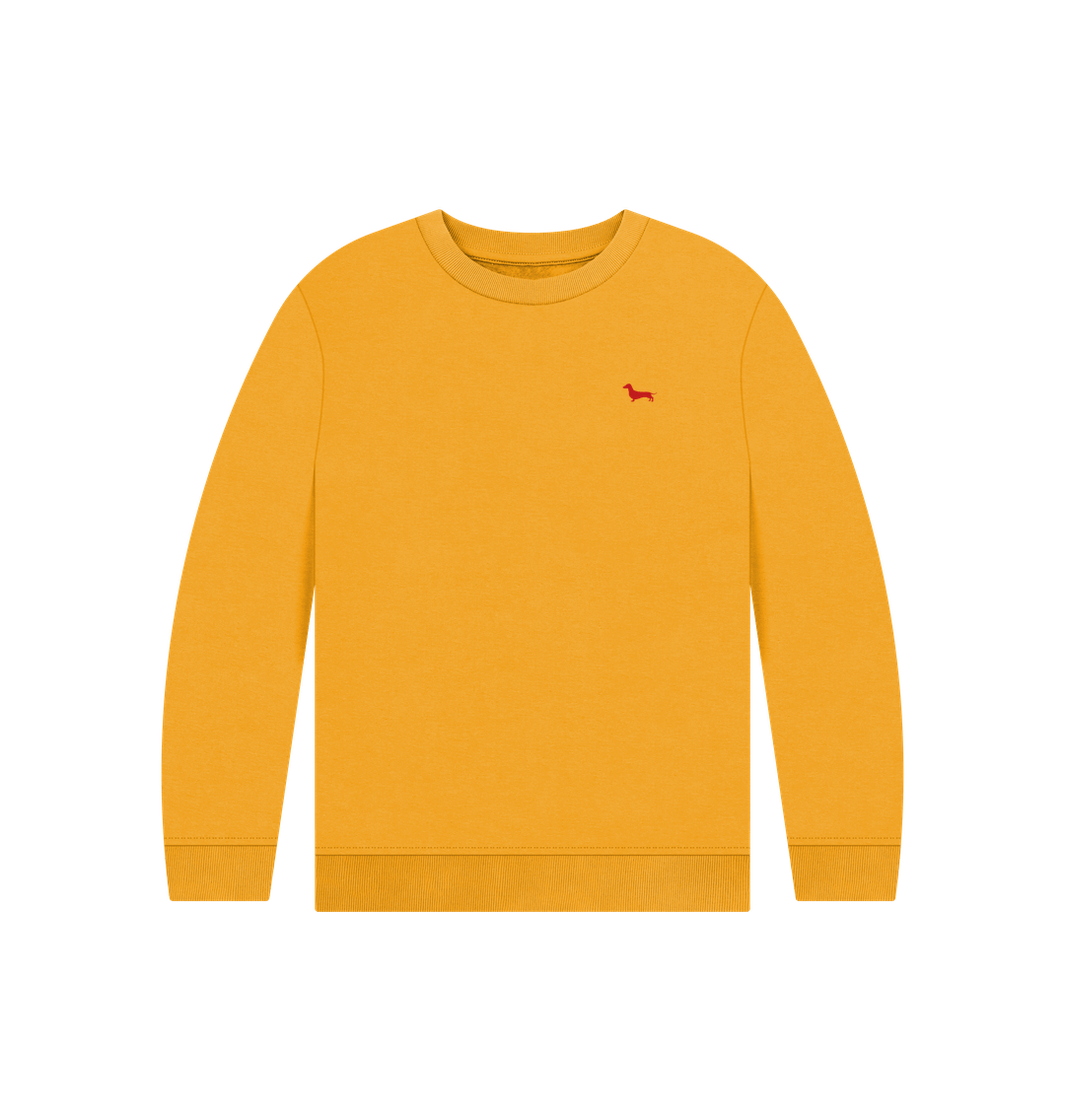 Mustard Quaint Kids Jumper - Embroidered