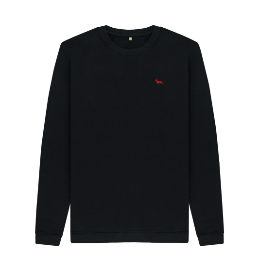 Black Quaint Unisex Sweatshirt - Embroidered