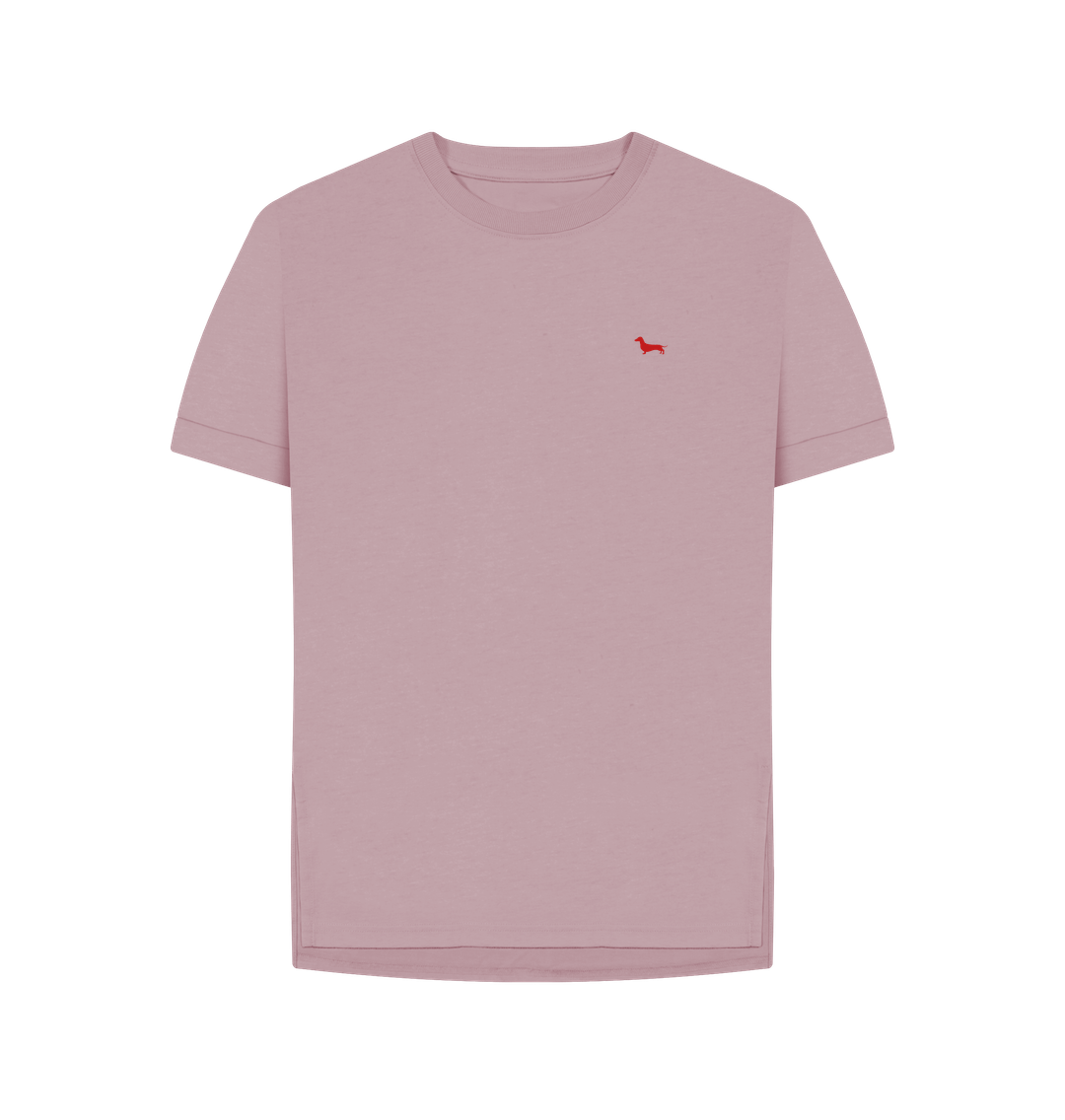 Mauve Quaint Ladies Tee - Embroidered