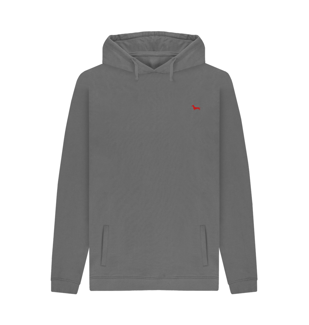 Slate Grey Quaint Unisex Hoodie - Embroidered