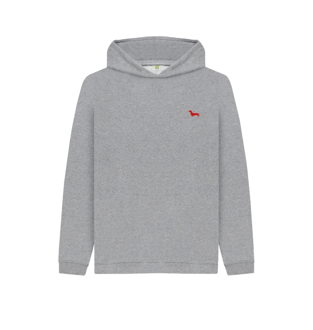 Athletic Grey Quaint Kids Hoodie - Embroidered