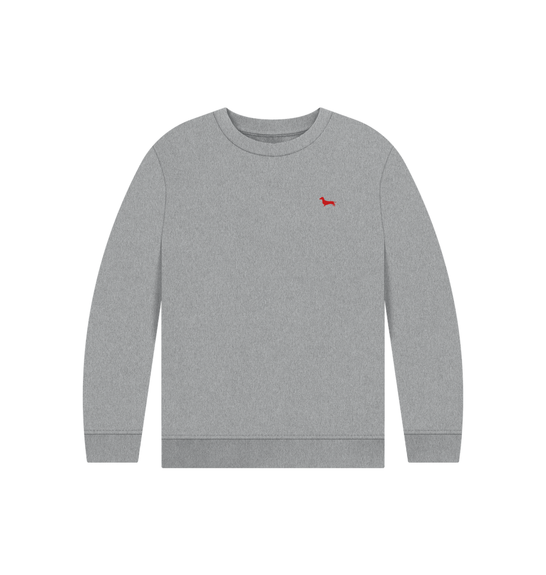 Athletic Grey Quaint Kids Jumper - Embroidered