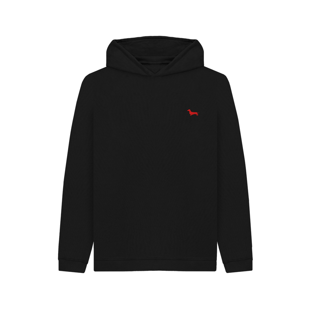 Black Quaint Kids Hoodie - Embroidered