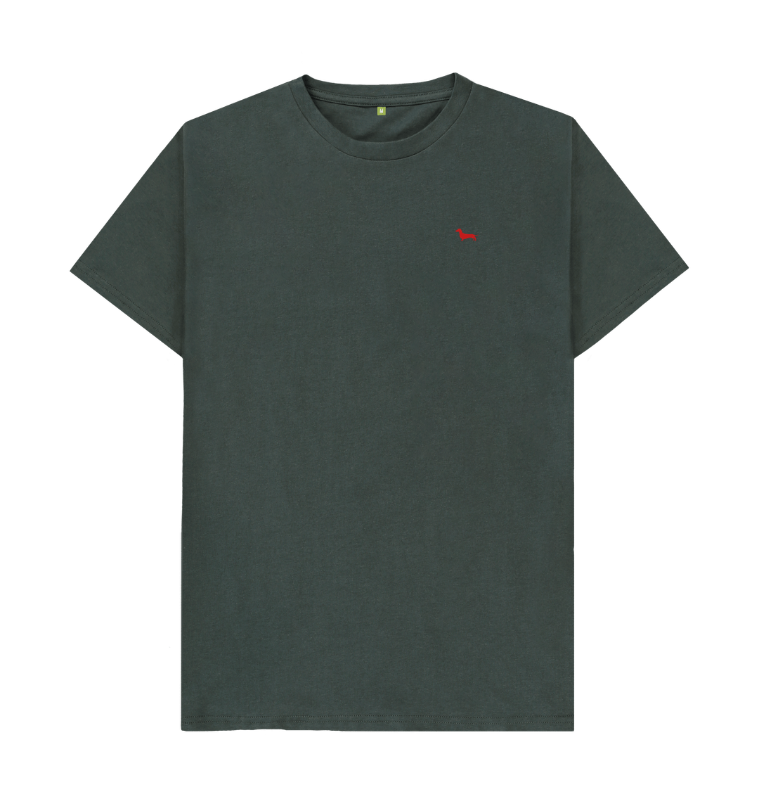 Dark Grey Quaint Basic Tee - Embroidered