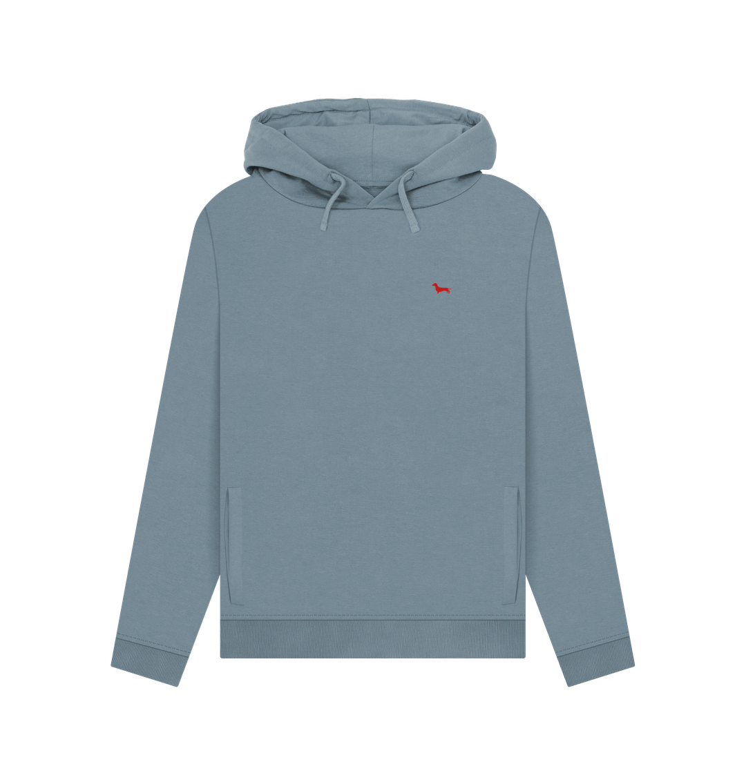 Stone Blue Quaint Ladies Hoodie - Embroidered